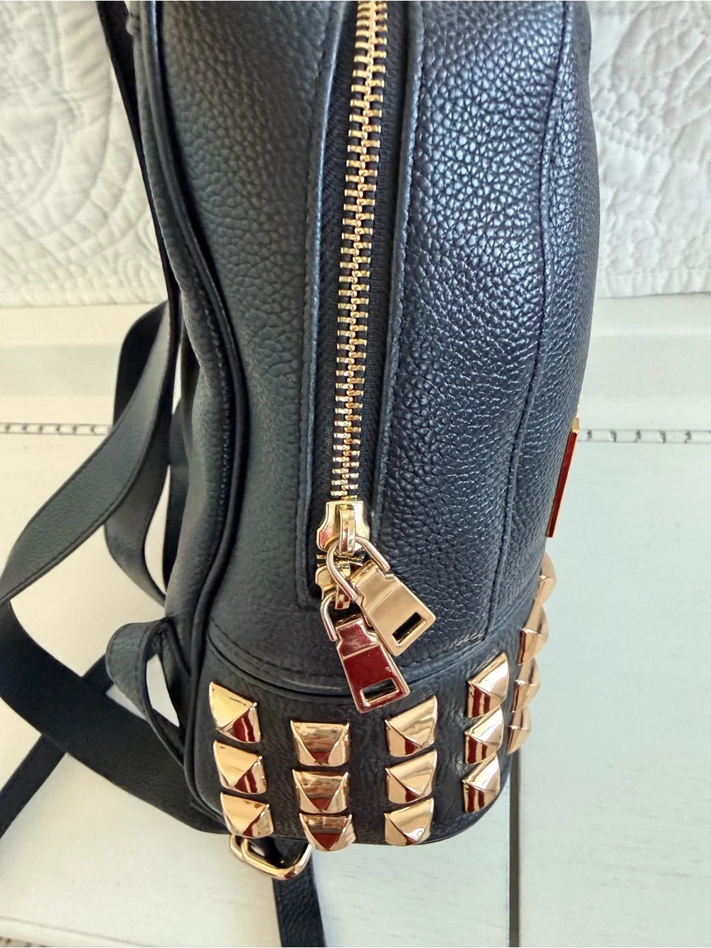 Harley Davidson Black Mini Backpack with Gold Stud Accents (RARE)